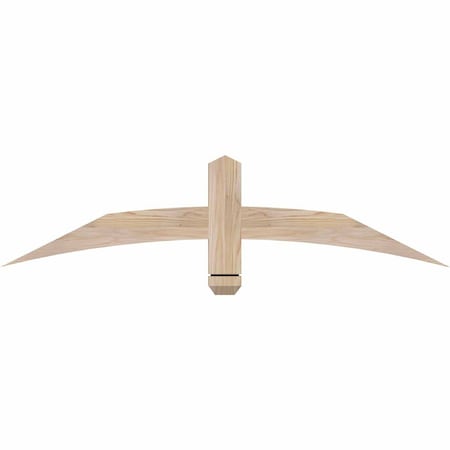 Ekena Millwork Bellingham Smooth Timber Gable Bracket, Douglas Fir, 48"W x 12"H x 1 1/2"D x 3 1/2"F, 6/12 Pitch GBW048X12X0204BEL00SDF
